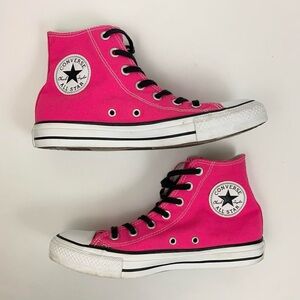 Converse Shoe Womens 8 Mens 6 Pink Chuck Taylor All Star Canvas High Top Sneaker